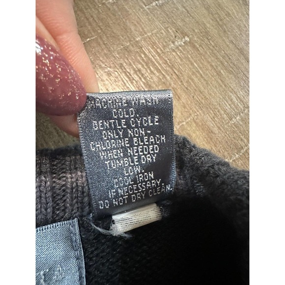 Oscar De La Renta Men’s Size Medium Dark Gray Charcoal Knit Sweater Long Sleeve - Picture 8 of 12